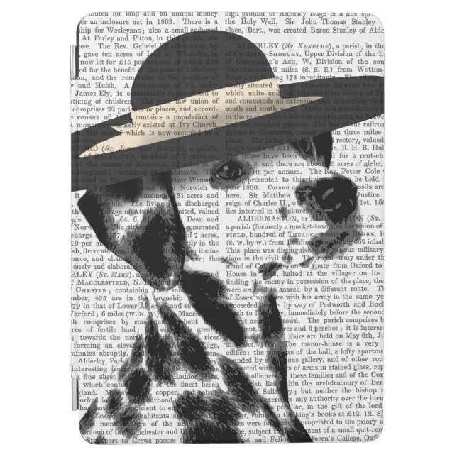 Dalmatian and Brimmed Black Hat iPad Air Cover (Front)