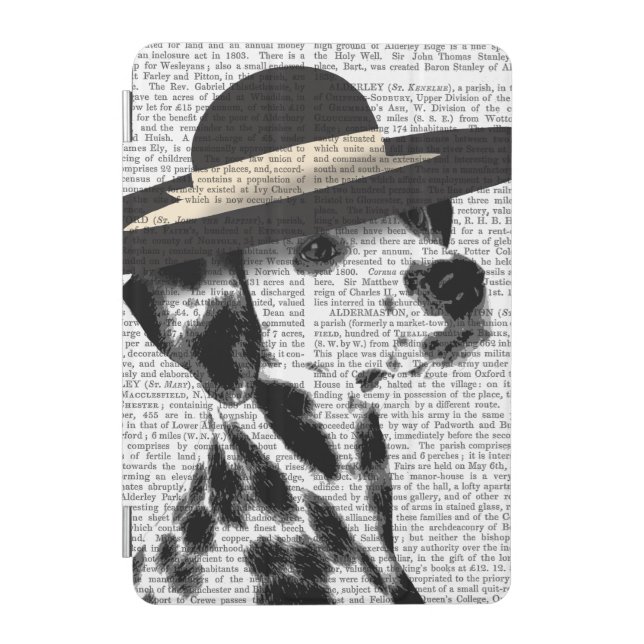 Dalmatian and Brimmed Black Hat iPad Mini Cover (Front)