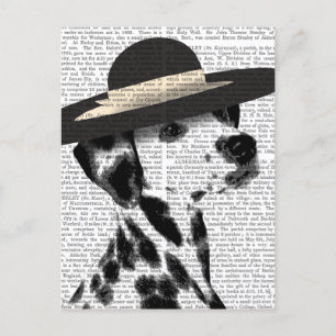 Dalmatian and Brimmed Black Hat Postcard