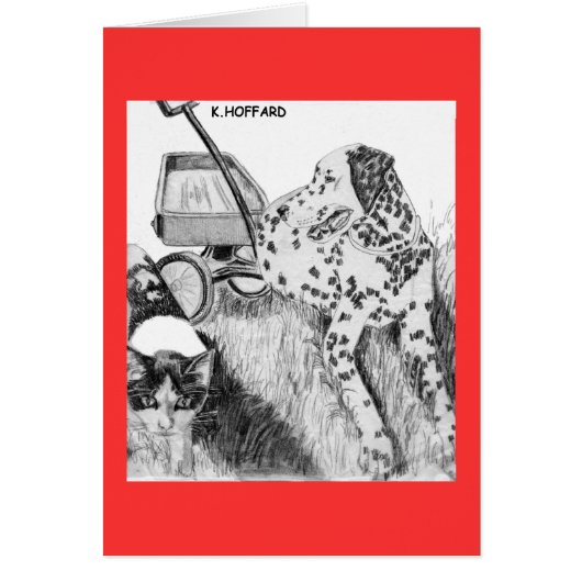 Dalmatian and Kitten (Front)