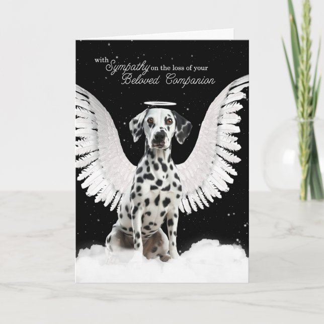 Dalmatian Angel Dog Pet Card (Front)