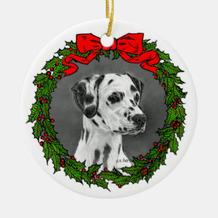 Dalmatian Art by Glenda S. Harlan Ceramic Ornament