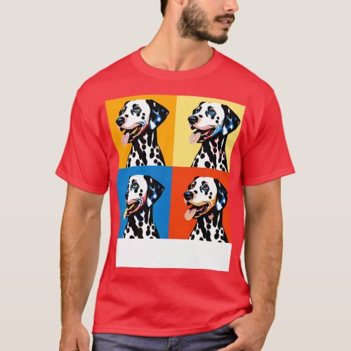 Dalmatian Art Dog Lover Gifts T_Shirt
