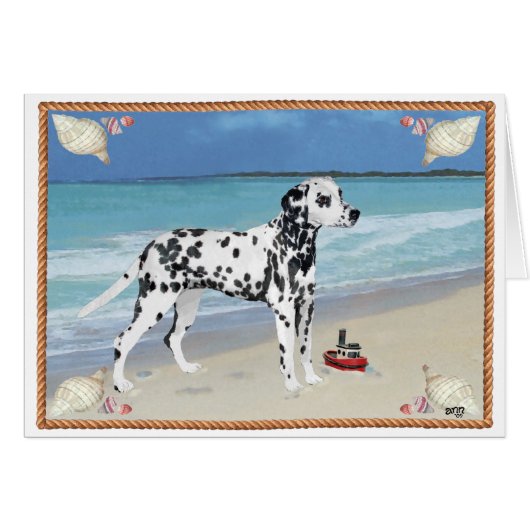 Dalmatian at the Seashore Cards (Front Horizontal)