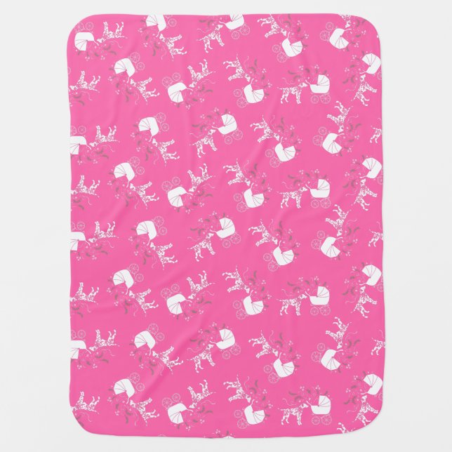 Dalmatian Baby Shower Puppy Dog  Baby Blanket (Front)