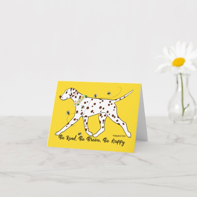 Dalmatian Bee Kind Card (Small Plant)