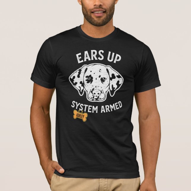 Dalmatian Big dog Armed T-Shirt (Front)