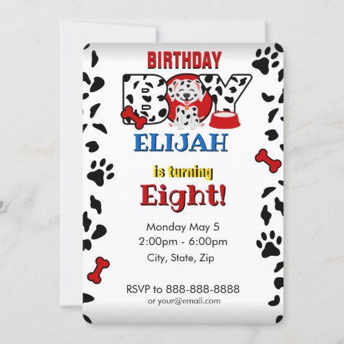 Dalmatian birthday Invitation