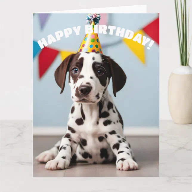 Dalmatian Birthday Party Card | Zazzle