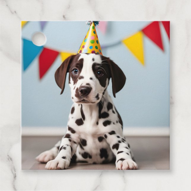 Dalmatian Birthday Party Favor Tags (Front)