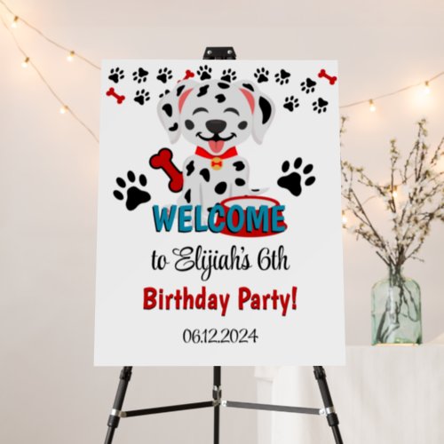 Dalmatian Birthday Party Welcome Sign