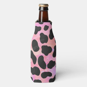 Dalmatian Black and Pink Print Bottle Cooler