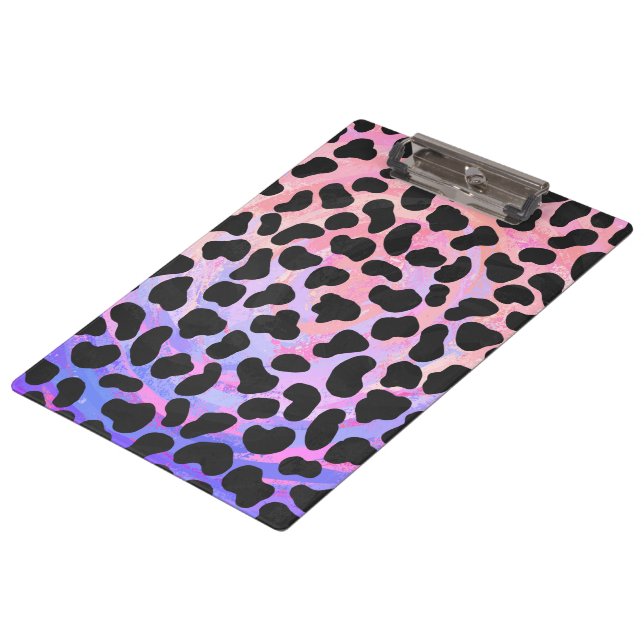 Dalmatian Black and Pink Print Clipboard (Angled)