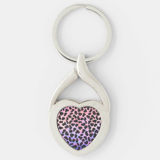 Dalmatian Black and Pink Print Keychain (Front)