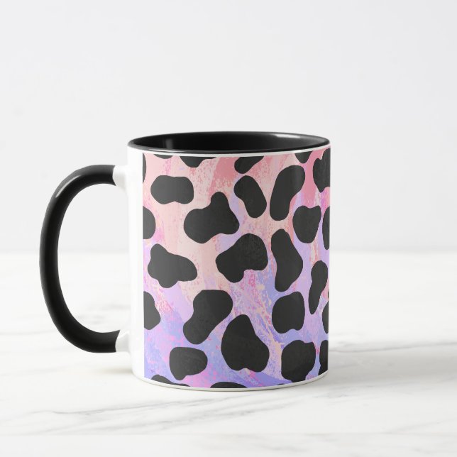 Dalmatian Black and Pink Print Mug (Left)