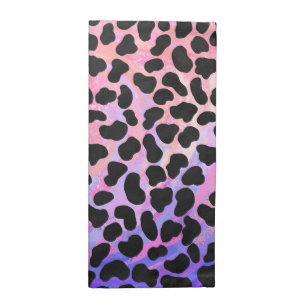 Dalmatian Black and Pink Print Napkin