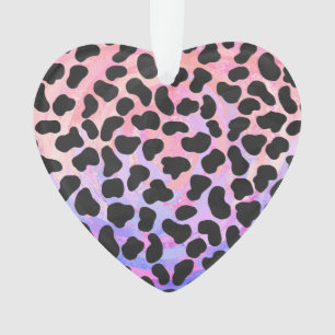 Dalmatian Black and Pink Print Ornament