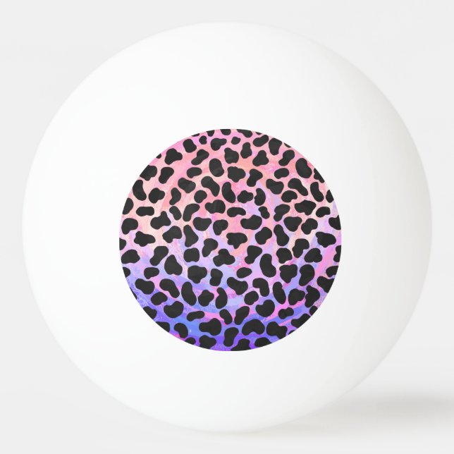 Dalmatian Black and Pink Print Ping-Pong Ball (Front)