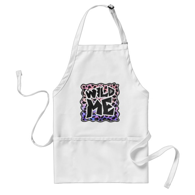 Dalmatian Black and Pink Wild Me Adult Apron (Front)