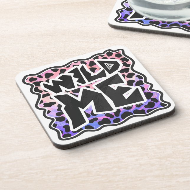 Dalmatian Black and Pink Wild Me Drink Coaster (Left Side)