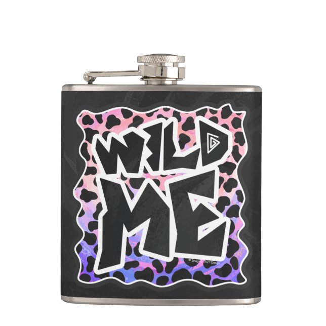 Dalmatian Black and Pink Wild Me Flask (Front)