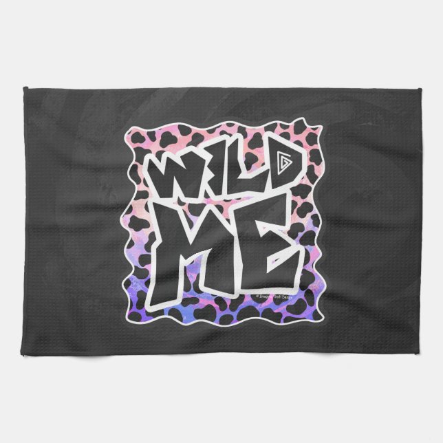 Dalmatian Black and Pink Wild Me Towel (Horizontal)