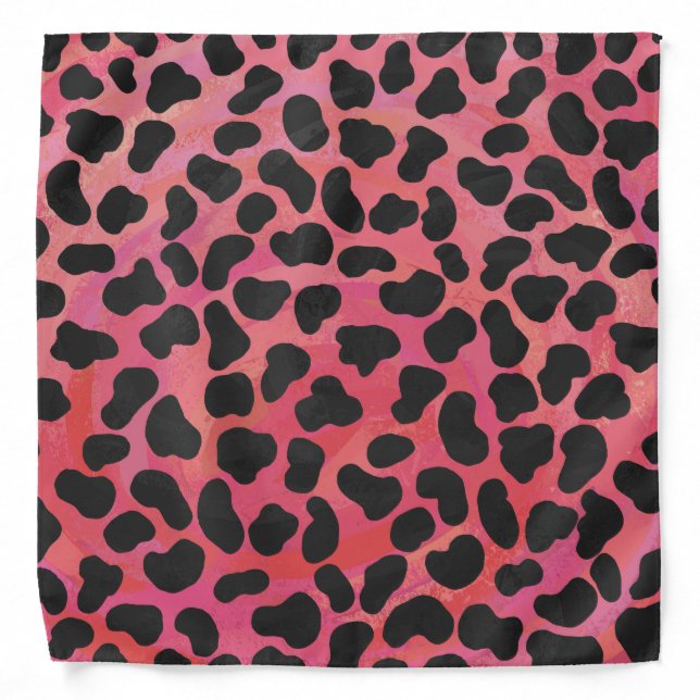 Dalmatian Black and Red Print Bandana (Front)