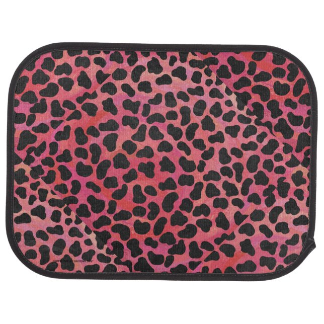 Dalmatian Black and Red Print Car Mat (Rear)