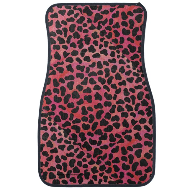 Dalmatian Black and Red Print Car Mat (Front)