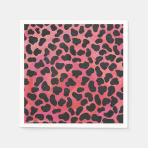 Dalmatian Black and Red Print Napkins