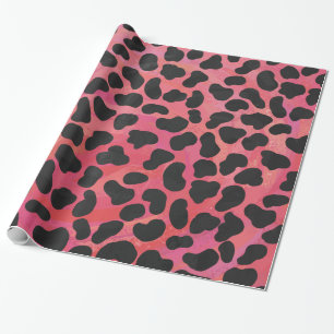 Dalmatian Black and Red Print Wrapping Paper
