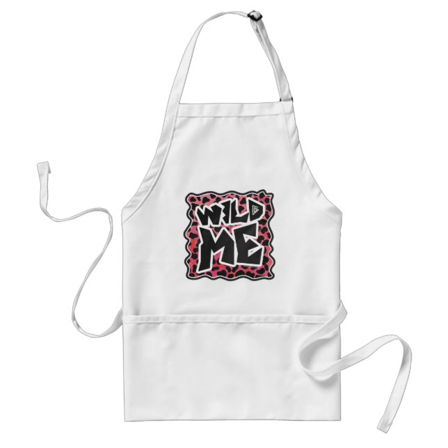 Dalmatian Black and Red with Wild Me Adult Apron (Front)