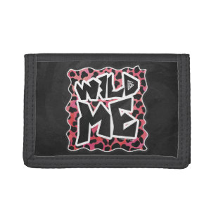 Go Money Keychain Wallet Black Hot Pink and Black Dalmatian