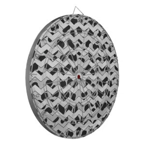 Dalmatian Black and White Chvron Dart Board