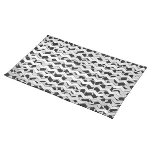 Dalmatian Black and White Chvron Placemat