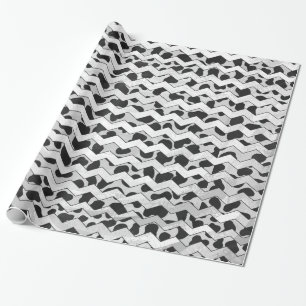 Dalmatian Black and White Chvron Wrapping Paper
