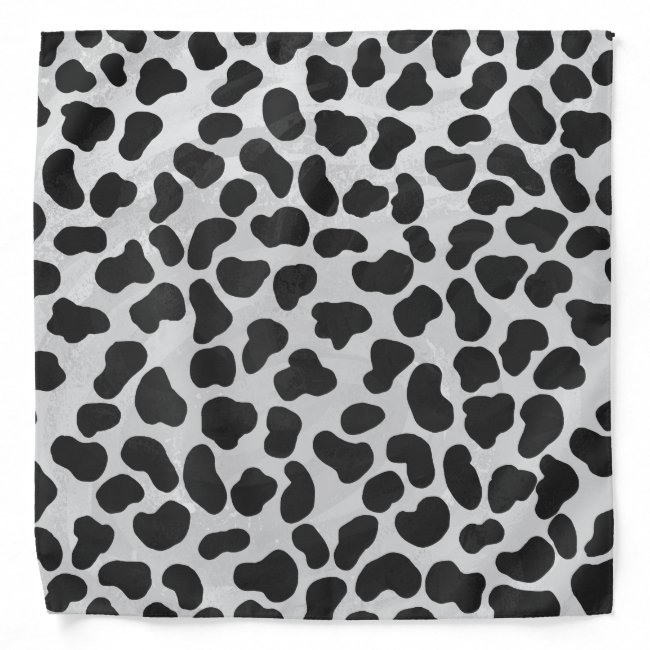 Dalmatian Black and White Print Bandana