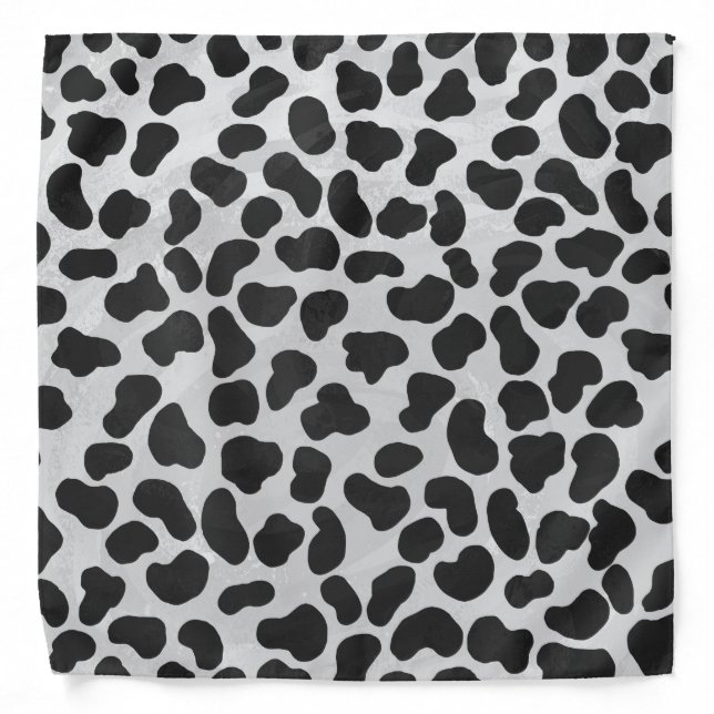 Dalmatian Black and White Print Bandana (Front)
