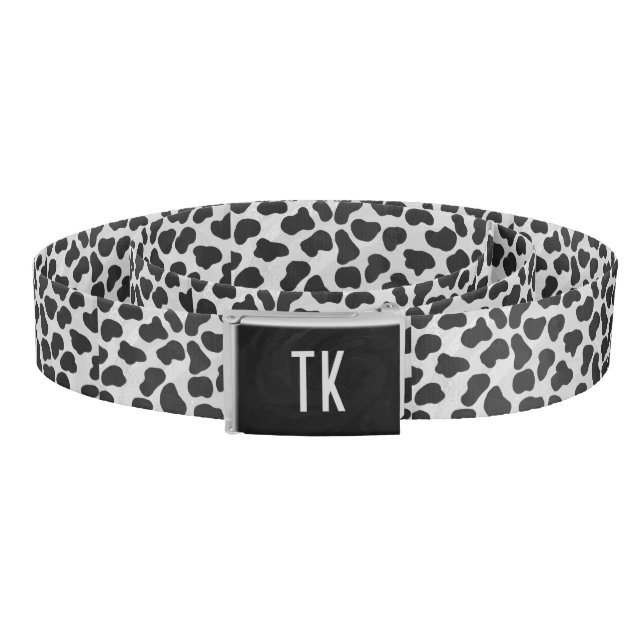 Dalmatian Black and White Print Belt (Coil)