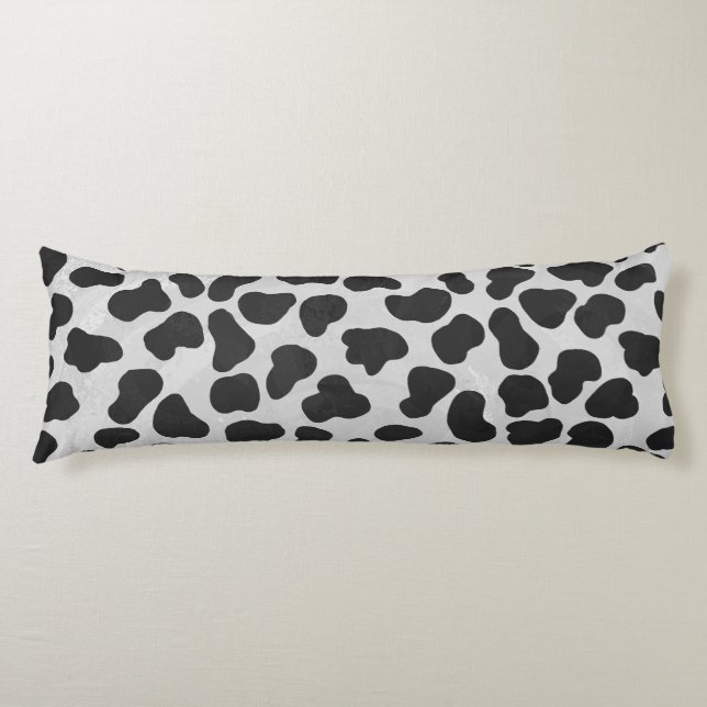 Dalmatian Black and White Print Body Pillow (Front)