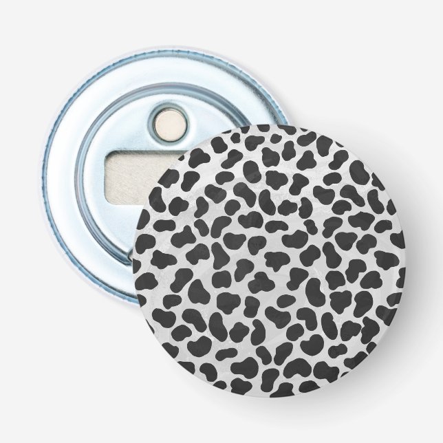 Dalmatian Black and White Print Bottle Opener (Front)