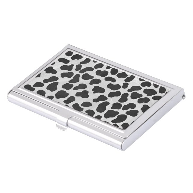 Dalmatian Black and White Print Business Card Case (Front)