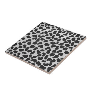 Dalmatian Black and White Print Ceramic Tile