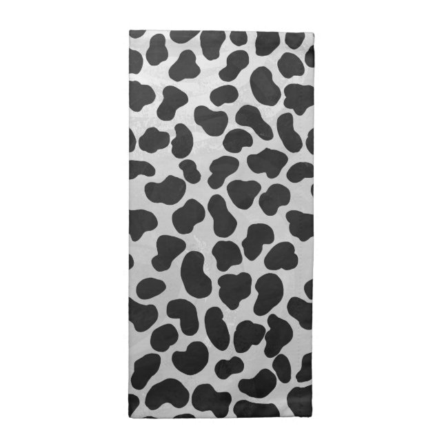 Dalmatian Black and White Print Napkin (Half Fold)