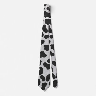 Dalmatian Black and White Print Neck Tie