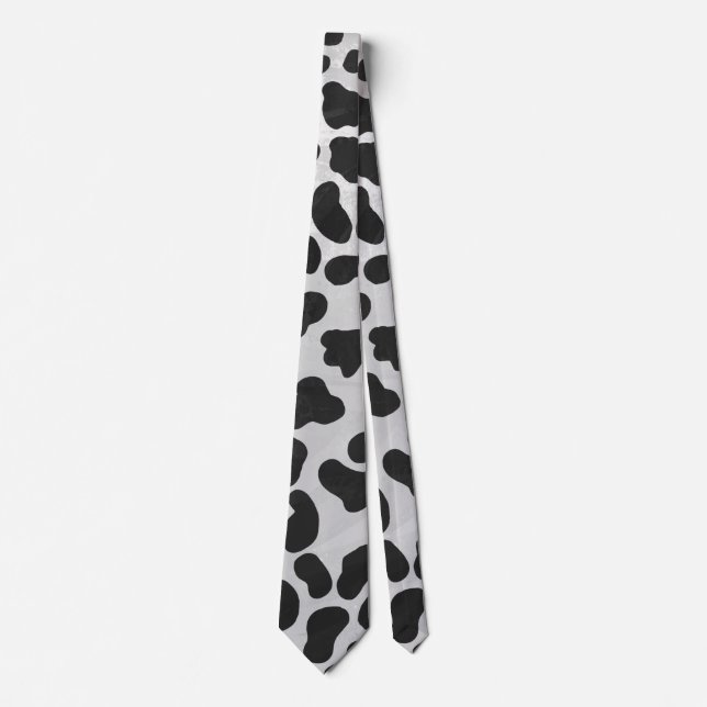 Dalmatian Black and White Print Neck Tie (Front)