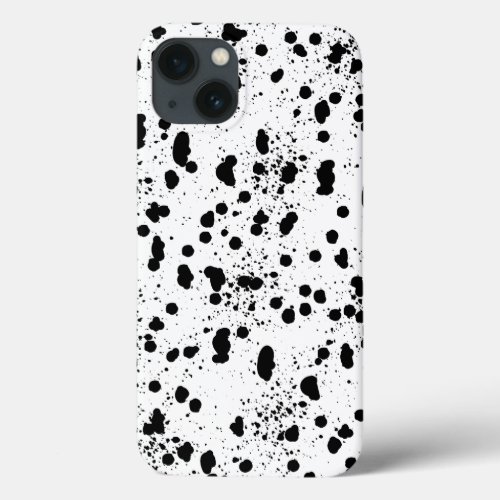 Dalmatian Black and White Print Pattern iPhone 13 Case