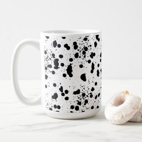 Dalmatian Black and White Print Pattern Coffee Mug