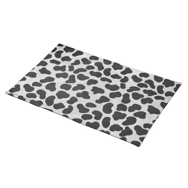 Dalmatian Black and White Print Placemat (On Table)