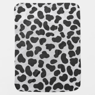 Dalmatian Black and White Print Receiving Blanket